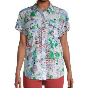 KARL LAGERFELD PARIS
Whimsical-Print Short-Sleeve Shirt M